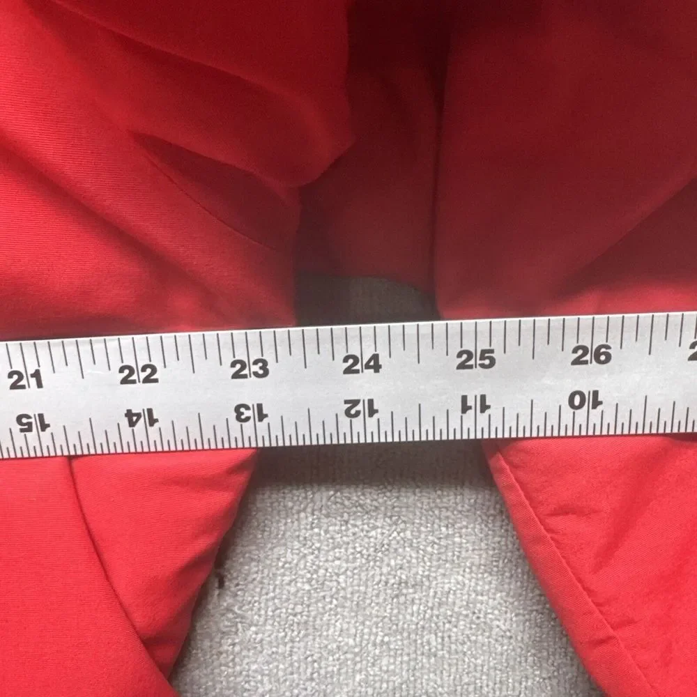 Vtg J Crew Jacket Mens M Red 3 Pocket Hood Nylon Water Resist Insulated Nautical